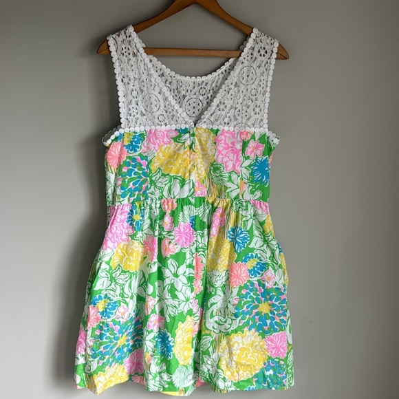 Lilly Pulitzer Raegan Dress Hibiscus Stroll 12 - Picture 5 of 15